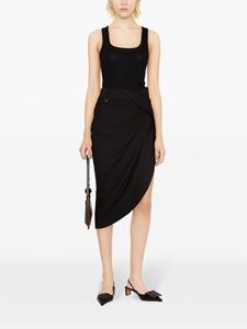 Jacquemus La Jupe Saudade asymmetrische rok - Zwart