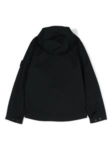 stoneislandjunior Stone Island Junior Twill jack met capuchon en rits - Blauw
