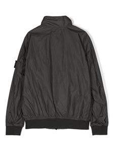 stoneislandjunior Stone Island Junior Jack met rits en Compass-logopatch - Grijs