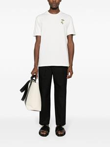 jilsander Jil Sander Broek met trekkoordtaille en wijde pijpen - Zwart