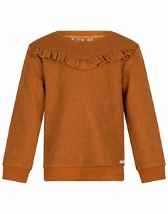 DAILY 7 Meisjes sweater met rouches dark ochre