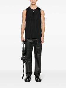 Courrèges Tanktop met logo-applicatie - Zwart