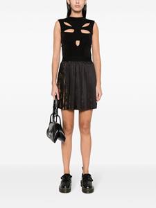 versacejeanscouture Versace Jeans Couture Katoenen mini-rok met print - Zwart