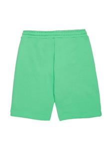dieselkids Diesel Kids Katoenen trainingsshorts met logoprint - Groen