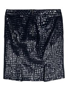 tomford TOM FORD Mini-rok met krokodillenleer-reliëf - Blauw