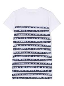 balmainkids Balmain Kids Gestreepte T-shirtjurk - Wit