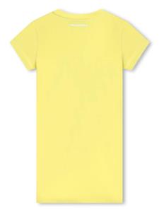 karllagerfeldkids Karl Lagerfeld Kids Jersey mini-jurk met print - Geel