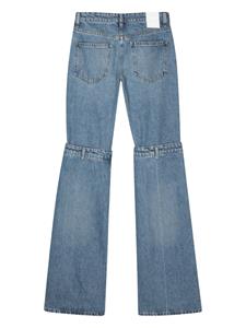 Coperni Mid waist jeans met wijde pijpen - Blauw