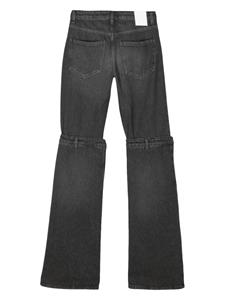 Coperni Mid waist jeans met wijde pijpen - Zwart