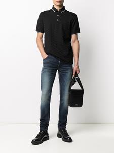 Emporio Armani Poloshirt met geborduurd logo - Zwart