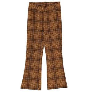 Quapi Meisjes flaredpants kloise aop choco check