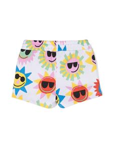 stellamccartneykids Stella McCartney Kids Trainingsshorts met print - Wit