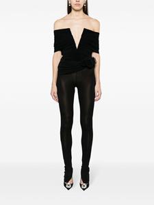 magdabutrym Magda Butrym Wikkelblouse met ruches - Zwart