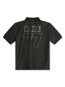 bosskidswear BOSS Kidswear Poloshirt met logopatch - Zwart