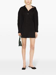 Jacquemus Gedrapeerde mini-jurk - Zwart