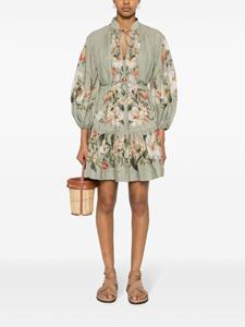 ZIMMERMANN Lexi Billow mini-jurk - Groen