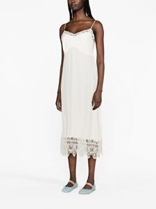 simonerocha Simone Rocha Midi-jurk met kanten afwerking - Beige