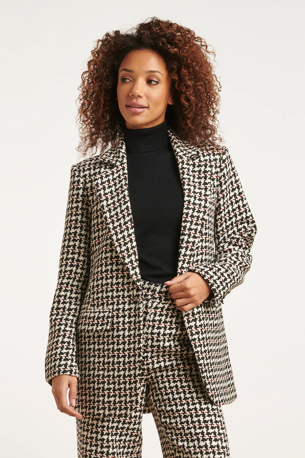 Smashed Lemon 23516 dames pied de poule fitted blazer |