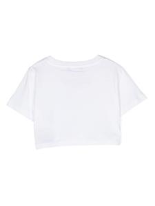 balmainkids Balmain Kids T-shirt met geborduurd logo - Wit