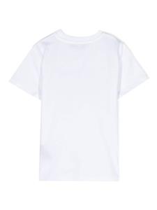 balmainkids Balmain Kids Katoenen T-shirt met logo - Wit