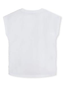 dknykids Dkny Kids T-shirt met metallic logoprint van biologisch katoen - Wit