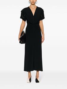 victoriabeckham Victoria Beckham Jurk met gesmockt detail - Zwart