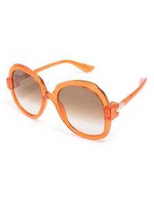 Gucci Eyewear Zonnebril met oversized montuur - Oranje