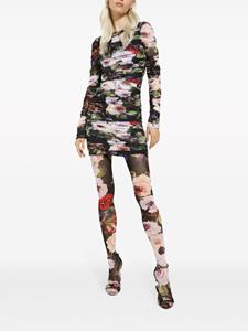 dolce&gabbana Dolce & Gabbana Mini-jurk met bloemenprint - Beige