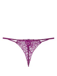 fleurdumal Fleur Du Mal Fleur guipure V-string - Paars