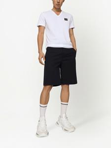 dolce&gabbana Dolce & Gabbana T-shirt met logo en V-hals - Wit