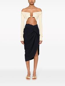 Jacquemus La Jupe Saudade draped skirt - Blauw