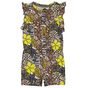 Quapi Baby meisjes mouwloze jumpsuit naomi aop sand animal flower