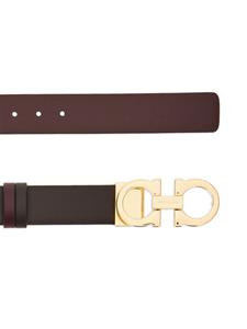 Ferragamo Gancini-buckle leather belt - Bruin