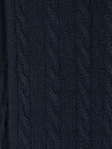 Kabelgebreide sjaal - Blauw