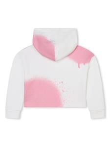 marcjacobskids Marc Jacobs Kids Hoodie met verfspray-effect - Wit