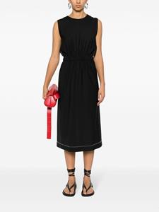 fabianafilippi Fabiana Filippi Midi-jurk met contrasterende stiksels - Zwart