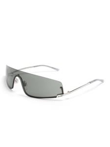 Gucci Eyewear Square-G-motif shield-frame sunglasses - Zilver