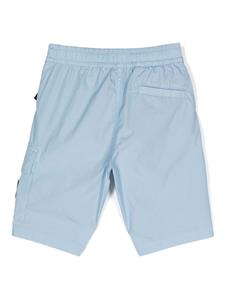 stoneislandjunior Stone Island Junior Shorts met Compass-logopatch - Blauw
