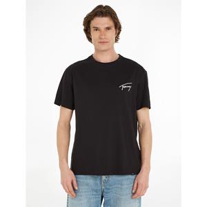 TOMMY JEANS Recht T-shirt met ronde hals en handtekening logo