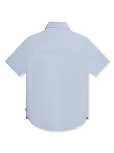 bosskidswear BOSS Kidswear T-shirt met logo-reliëf - Blauw