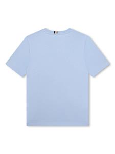 bosskidswear BOSS Kidswear Katoenen-jersey T-shirt met print - Blauw