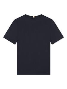 BOSS Kidswear Katoenen T-shirt met logoprint - Zwart