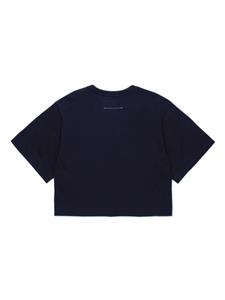 mm6maisonmargielakids MM6 Maison Margiela Kids Katoenen T-shirt met logopatch - Zwart