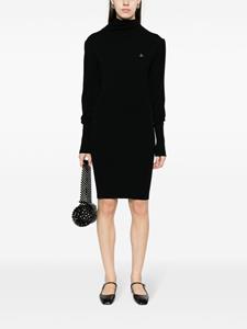 viviennewestwood Vivienne Westwood Geribbelde mini-jurk met geborduurd logo - Zwart