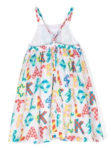 stellamccartneykids Stella McCartney Kids Flared jurk met print - Wit