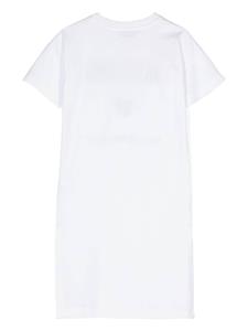 moschinokids Moschino Kids Jurk met geborduurd logo - Wit