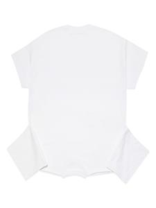 MM6 Maison Margiela Kids upside-down cotton dress - Wit