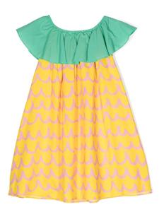 stellamccartneykids Stella McCartney Kids Intarsia jurk - Geel