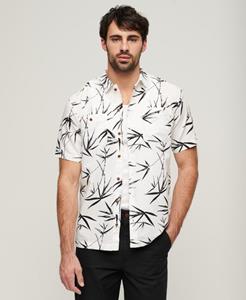 Superdry Mannen Beach Overhemd met Korte Mouwen Wit