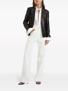 brunellocucinelli Brunello Cucinelli Mid waist jeans met wijde pijpen - Wit